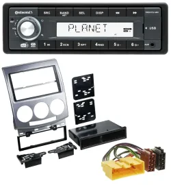Continental MP3 AUX USB DAB 1DIN Autoradio für Mazda 5 (2005-2010)