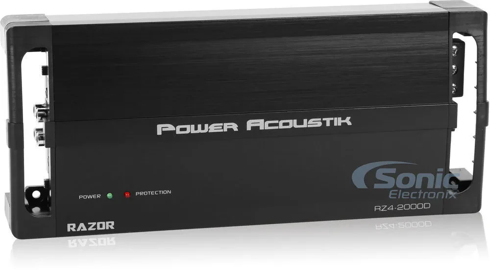 Power Acoustik RZ4-2000D | 2000W RAZOR Series 4-Channel Amplifier