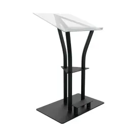 Global Truss DT-ERGO-LECTERN-BLK Aluminum Lectern Podium w Acrylic Top