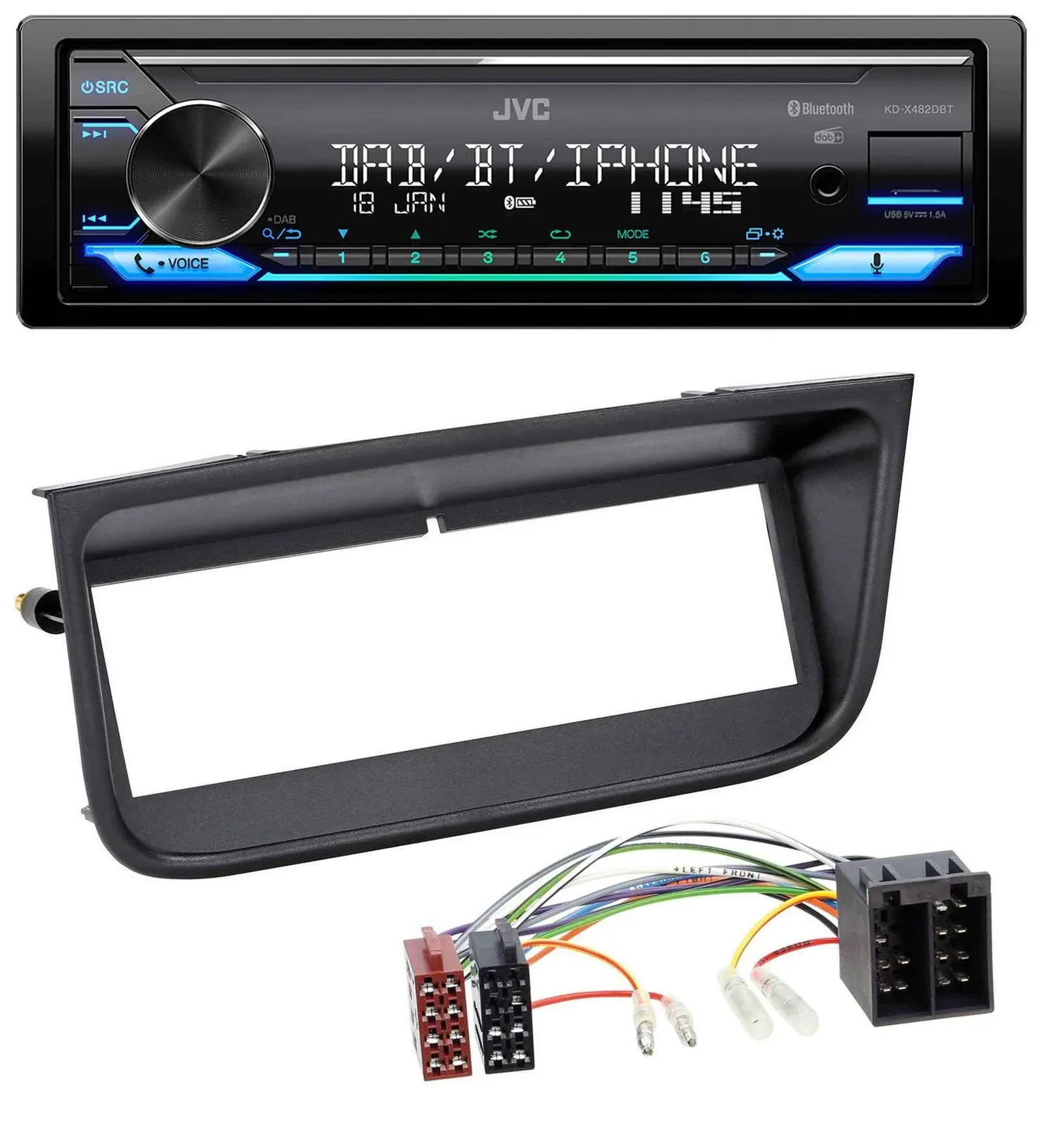 JVC Bluetooth DAB USB MP3 Autoradio für Peugeot 406