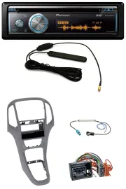 Автомагнитола для Opel Astra J Pioneer CD/USB/Bluetooth/DAB, MP3, титан серый