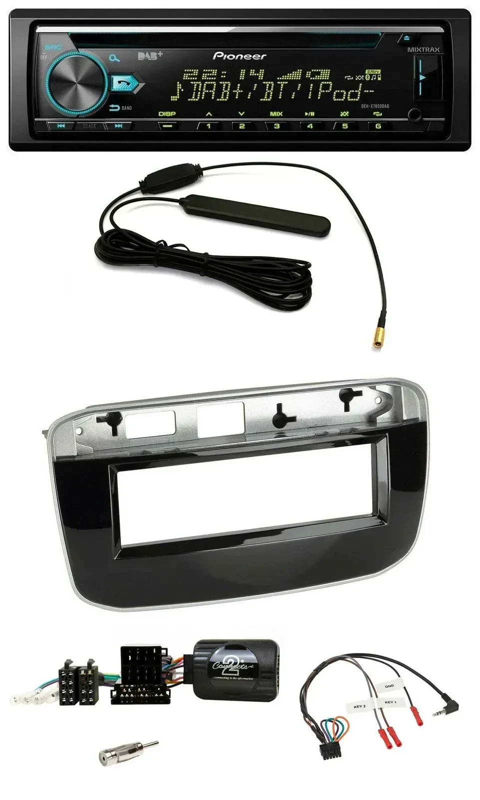 Автомагнитола Pioneer CD/MP3 DAB USB для Fiat Punto/Punto Evo (с 2009)