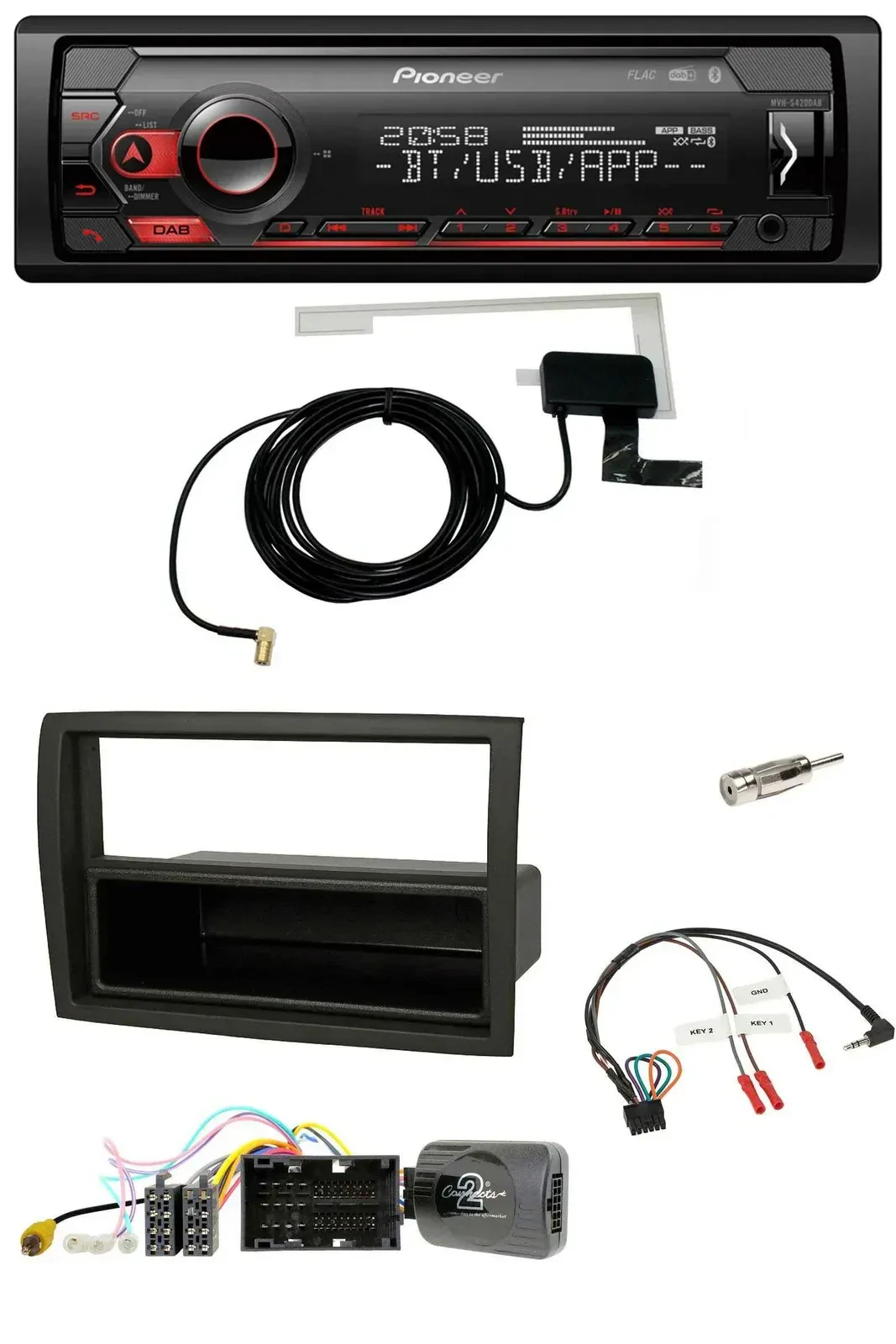 Автомагнитола Pioneer для Citroen Jumper 2014–2021, DAB, USB, Bluetooth, черная, с поддержкой кнопок на руле