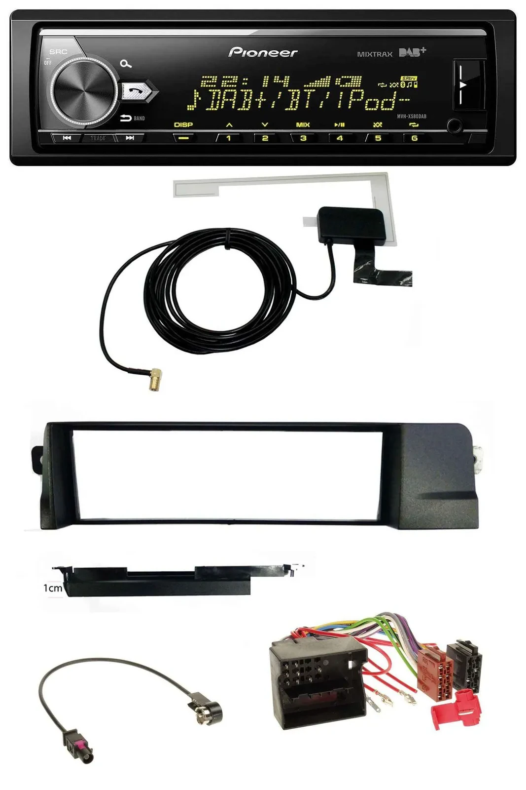 Pioneer Bluetooth DAB USB MP3 Autoradio für BMW 3er E46 Profiversion Quadlock