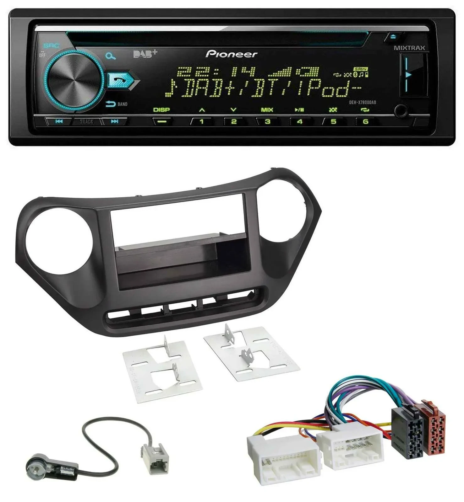 Автомагнитола для Hyundai i10 (с 2013) Pioneer DAB, CD, USB, Bluetooth, MP3