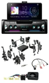 Автомагнитола для Toyota Yaris 2007–2012 Pioneer Bluetooth, DAB, USB, поддержка кнопок на руле