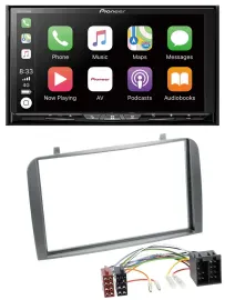 Автомагнитола Pioneer 2DIN MP3 USB DAB DVD Bluetooth для Alfa Romeo GT/147 (2000–2010)