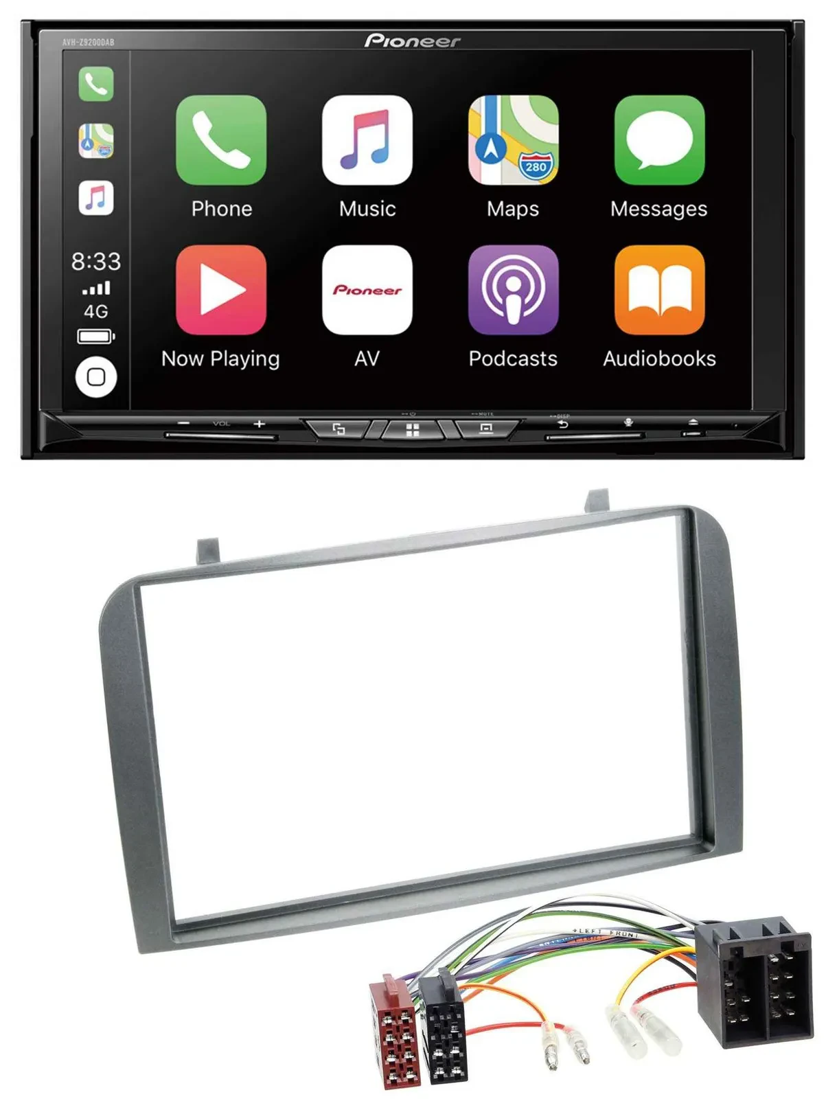 Автомагнитола Pioneer 2DIN MP3 USB DAB DVD Bluetooth для Alfa Romeo GT/147 (2000–2010)