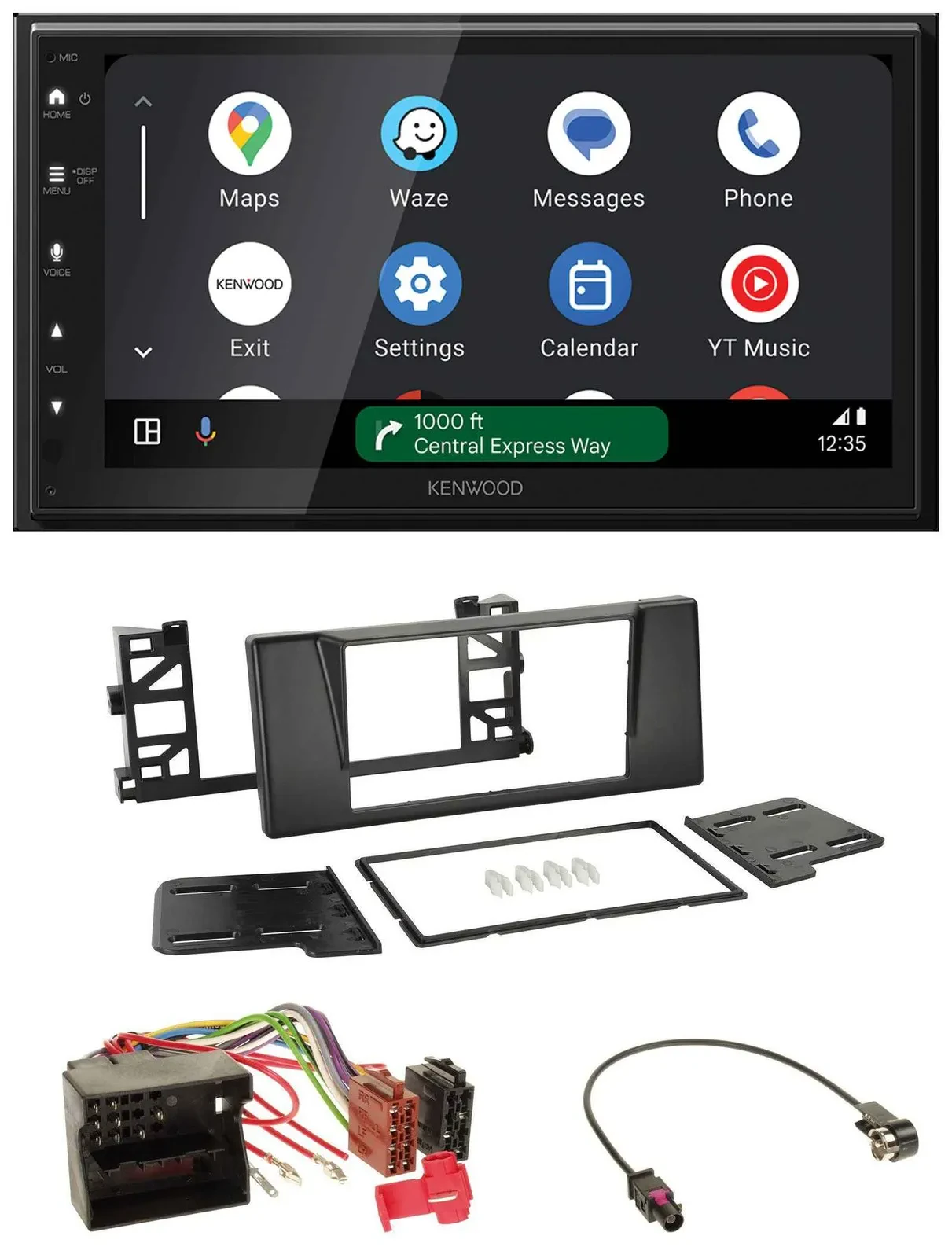 Kenwood DAB Bluetooth USB MP3 2DIN Autoradio für BMW 5er E39 X5 Quadlock