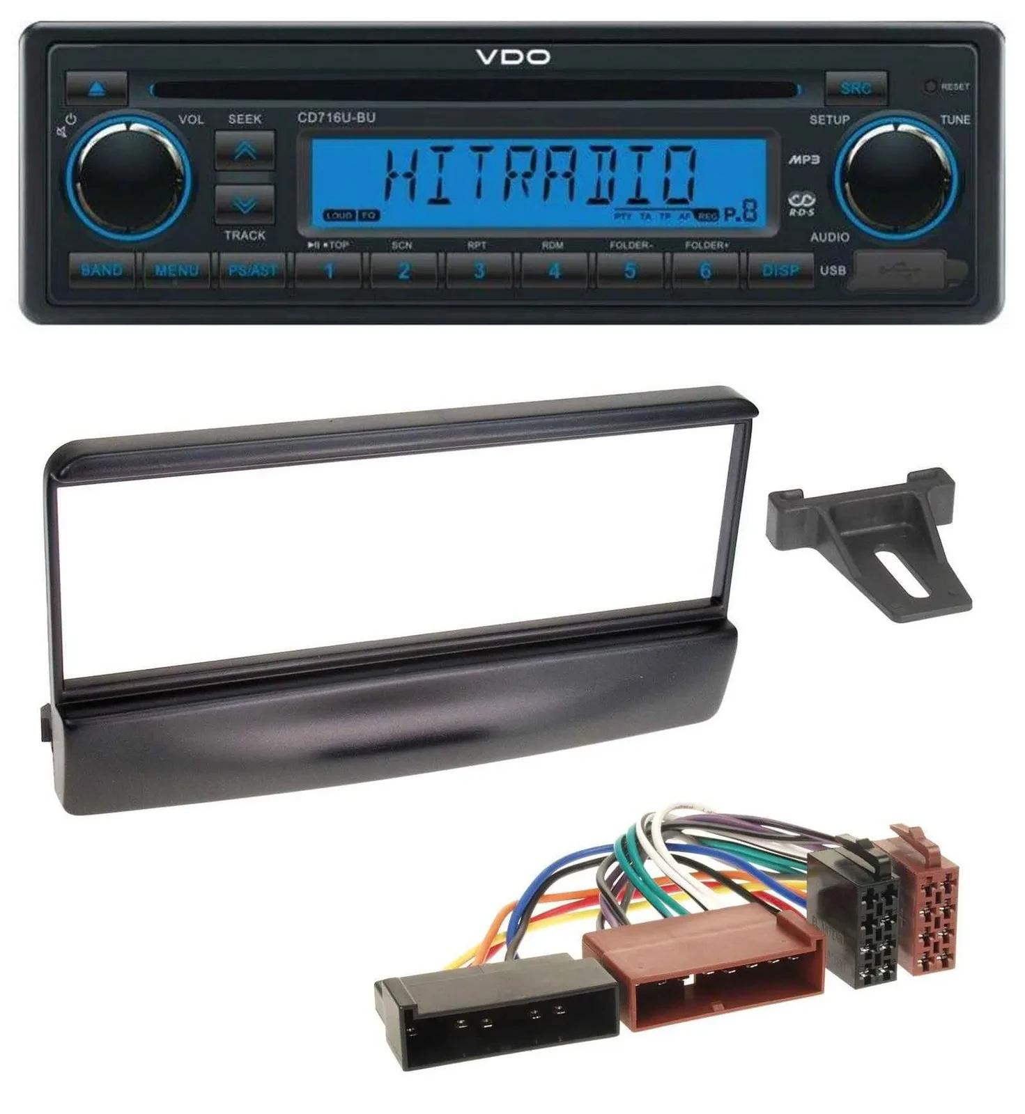 VDO AUX MP3 1DIN CD USB Autoradio für Ford Mondeo 96-02 Puma ab 97 Transit bis 0