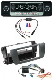Dietz MP3 DAB Bluetooth USB Autoradio für Seat Ibiza ab 08 azabacheschwarz