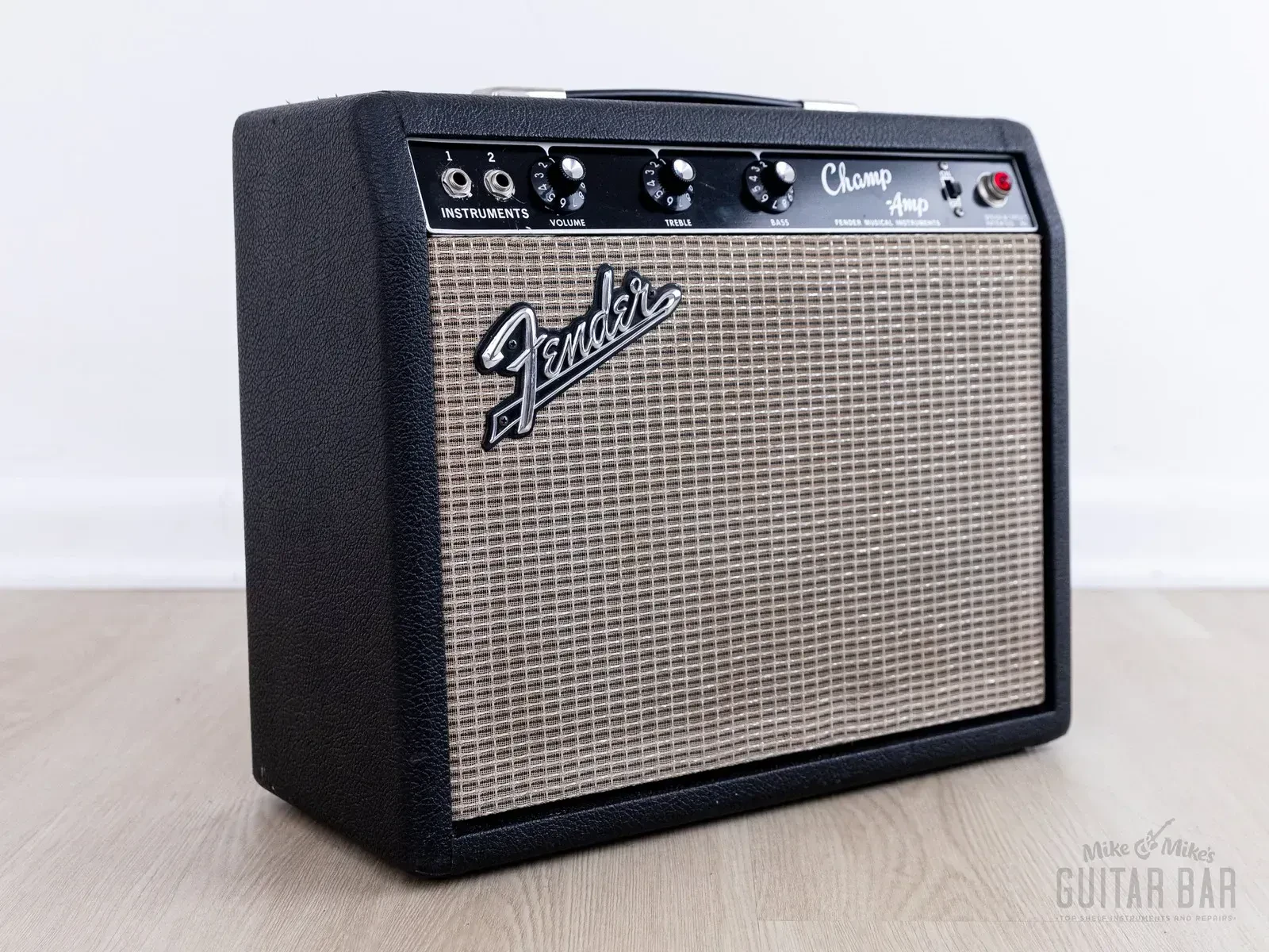 1966 Fender Champ Black Panel Vintage Tube Amp 1x8, Class A, 100% Original