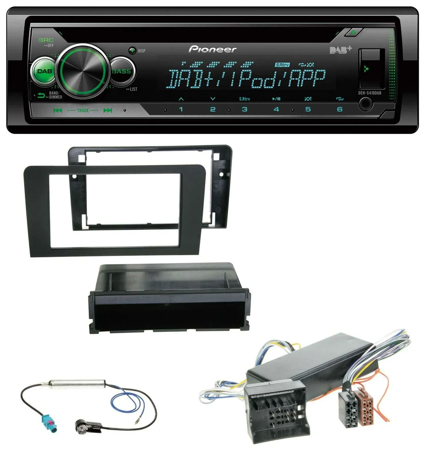 Pioneer USB MP3 DAB AUX CD Autoradio für Audi A3 06-12 8P Symphony Bose Aktivsys