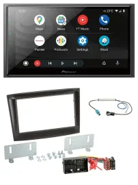 Автомагнитола для Fiat Doblo (с 2015) Pioneer 2 DIN USB DAB MP3 Bluetooth, чёрный