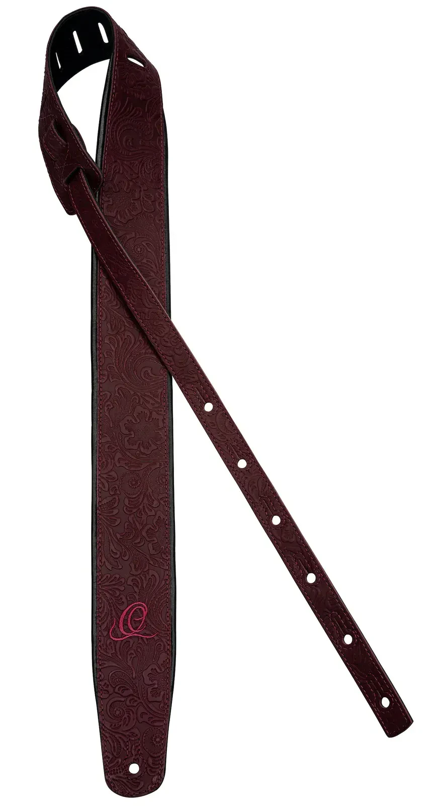 Ремень для гитары Ortega OSBY-5 Leather Byzantine Bordeaux