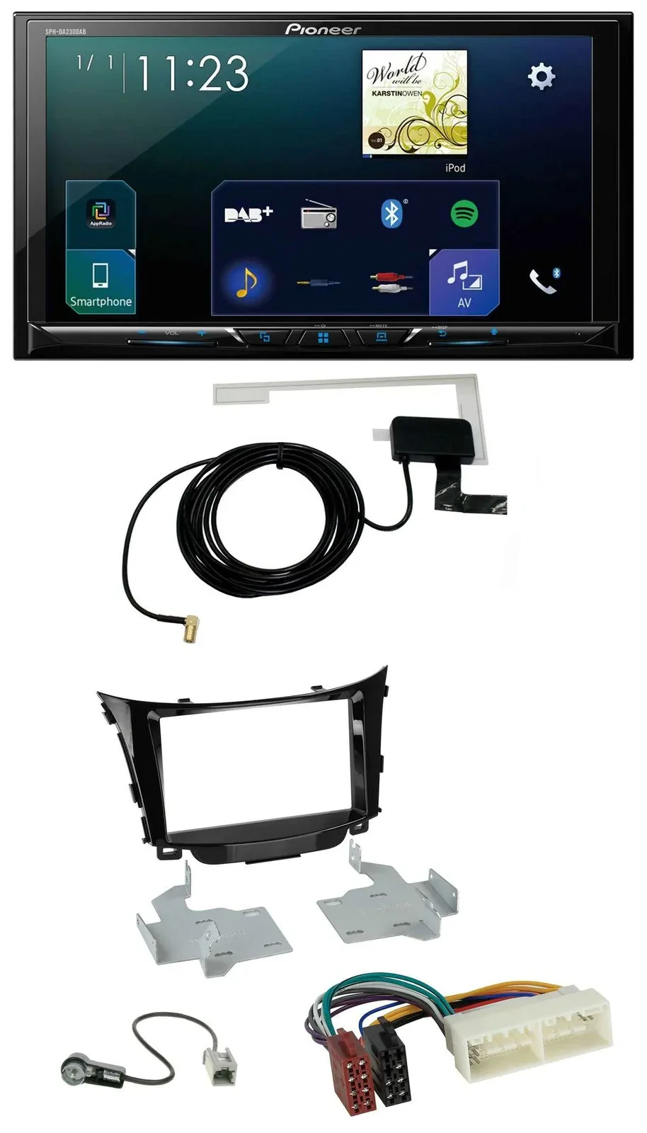 Pioneer 2DIN DAB USB MP3 Bluetooth Autoradio für Hyundai I30 (ab 2017)