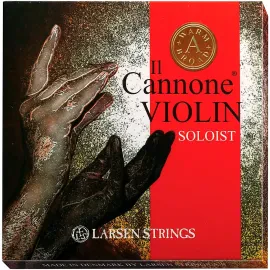 Larsen Strings Il Cannone Soloist Violin String Set 4/4 Size Med Gauge, Ball End