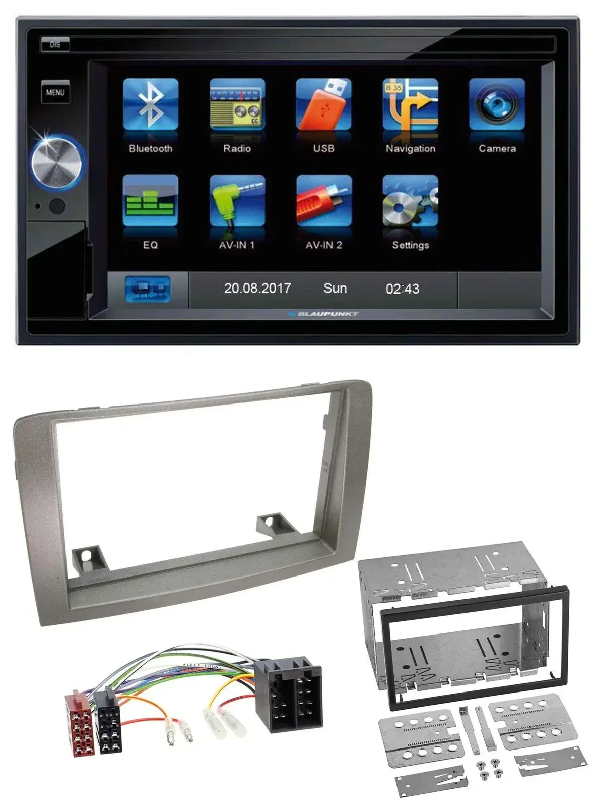 Blaupunkt SD Bluetooth 2DIN MP3 USB AUX Autoradio für Lancia Musa (2004-2012)