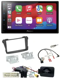 Pioneer DAB USB Lenkrad Bluetooth 2DIN Autoradio für Hyundai i40 VF ab 16 schwar