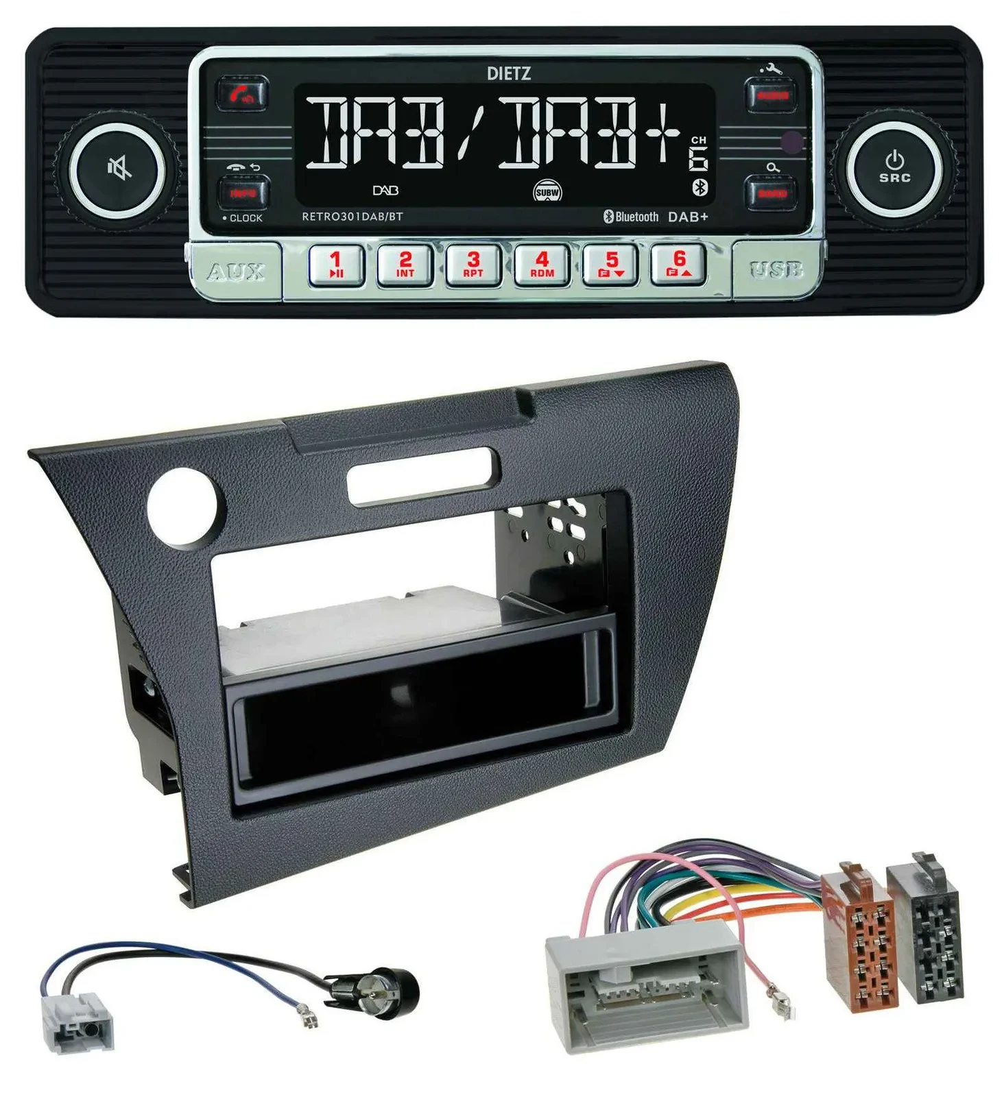 Dietz USB DAB MP3 Bluetooth Autoradio für Honda CR-Z (ZF1, ab 2010)