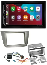 ESX 2DIN DAB USB MP3 Bluetooth Autoradio für Seat Altea XL Altea Toledo silber