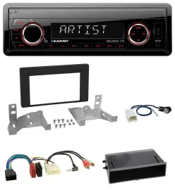 Blaupunkt SD USB 1DIN MP3 AUX Autoradio für Toyota Aygo AB7 ab 2022 mattschwarz