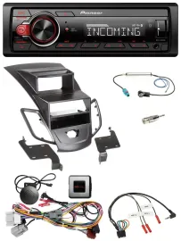 Pioneer Bluetooth USB DAB Lenkrad Autoradio für Ford Fiesta 10-13 Display schwar