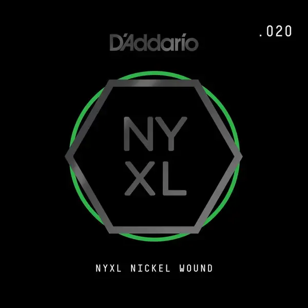 Струна одиночная D'Addario NYNW020 NYXL Nickel Wound Single 020