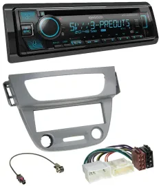 Kenwood Bluetooth USB CD MP3 DAB Autoradio für Renault Megane 3 (12-14) - grau