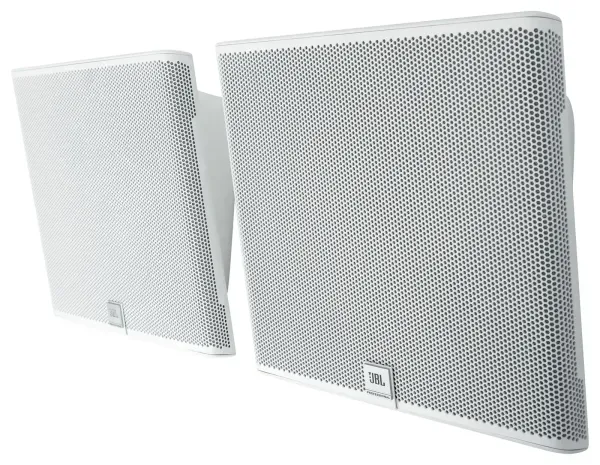 Pair JBL SLP12/T-WH Sleek Low-Profile On Wall Mount 3" 70v Commercial Speakers