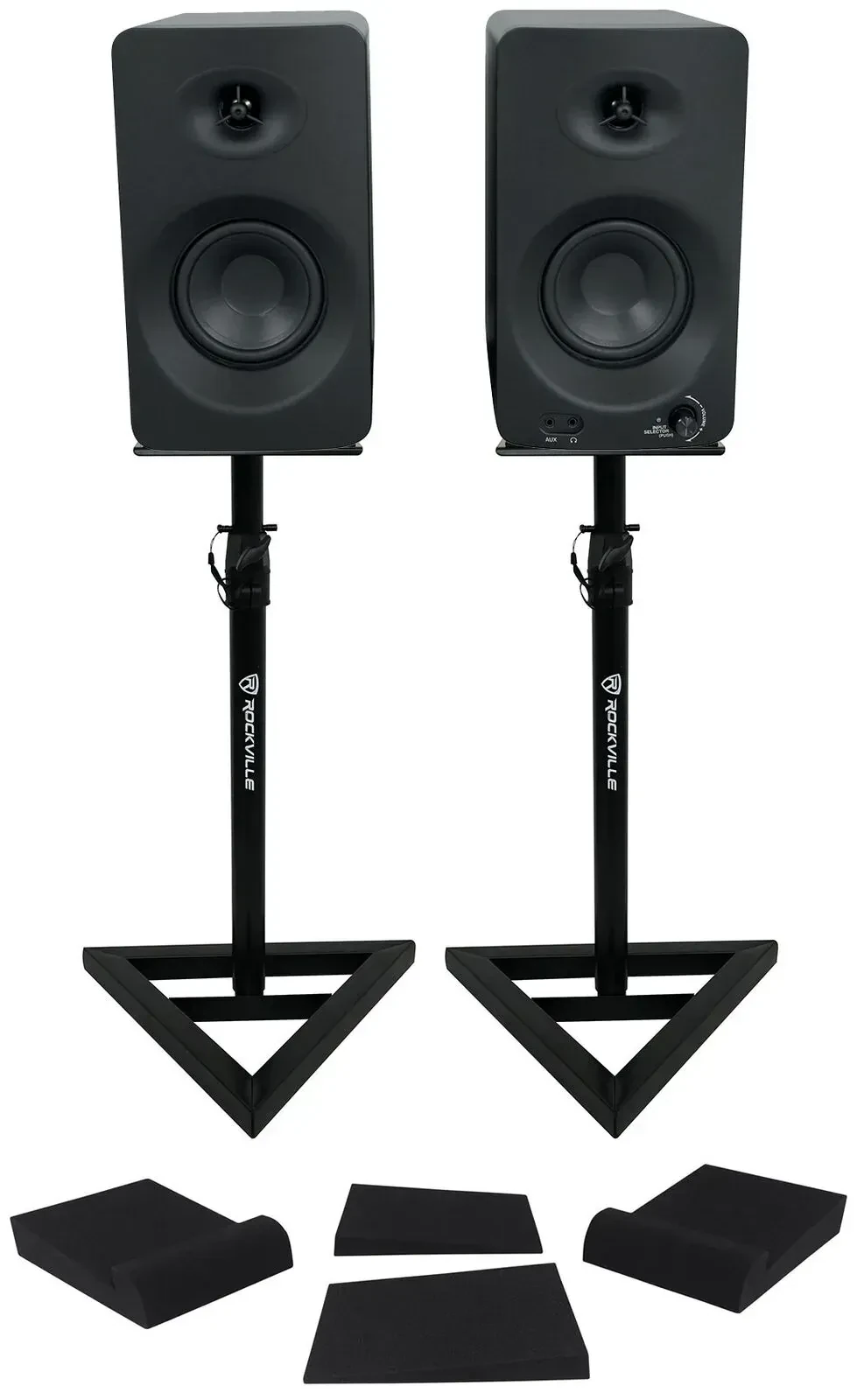 Широкополосная акустическая система Rockville ASM4 Black с аксессуарами (пара)