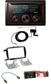 Автомагнитола Pioneer 2DIN MP3 DAB USB CD Bluetooth для Fiat 500X (с 2016), черный глянец
