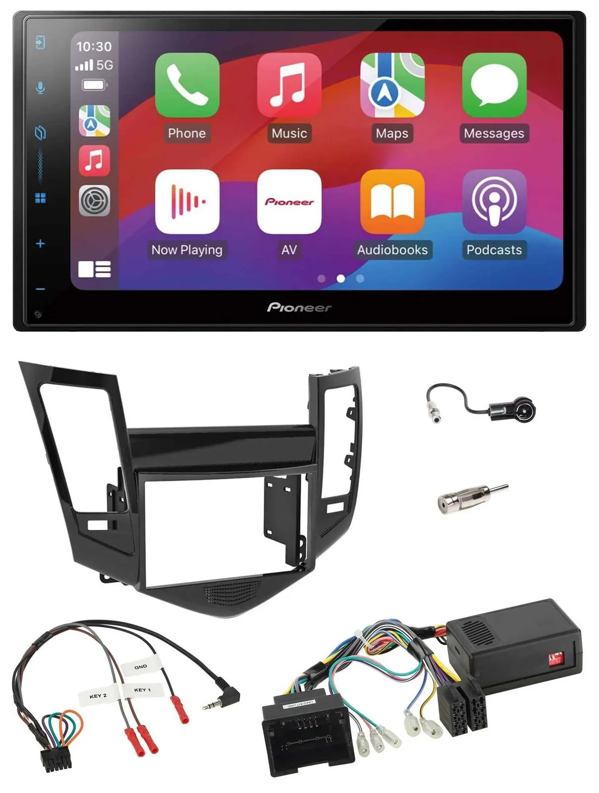 Pioneer DAB USB Lenkrad Bluetooth 2DIN Autoradio für Chevrolet Cruze 05/2009-201