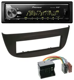 Pioneer Bluetooth USB DAB MP3 Autoradio für Renault Twingo (07-14) schwarz