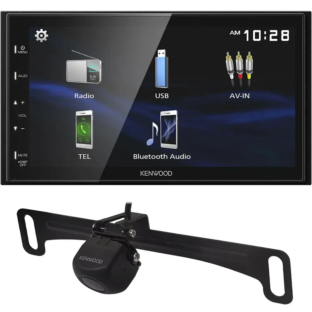 Автомагнитола Kenwood DMX129BT сенсорный экран, Bluetooth, с камерой заднего вида 128°