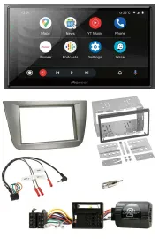Pioneer USB 2DIN DAB Lenkrad Bluetooth Autoradio für Seat Toledo Altea silber