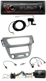 Автомагнитола для Renault Megane 3 (2012–2014) Pioneer DAB, USB, Bluetooth, поддержка кнопок на руле, серый