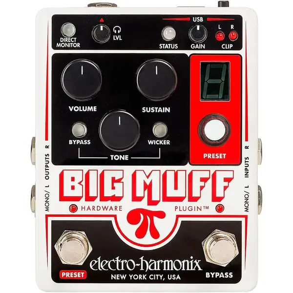 Педаль эффектов для электрогитары Electro-Harmonix Big Muff Pi Hardware Plug-in Harmonic Distortion