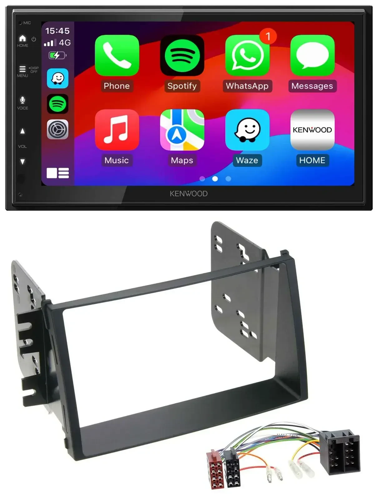 Автомагнитола для Kia Soul (AM, 2008–2011) Kenwood 2DIN, MP3, USB, DAB, Bluetooth