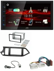 Автомагнитола JVC 2-DIN, USB, Bluetooth, MP3, DAB, для Kia Picanto (с 2011), Start-Stop