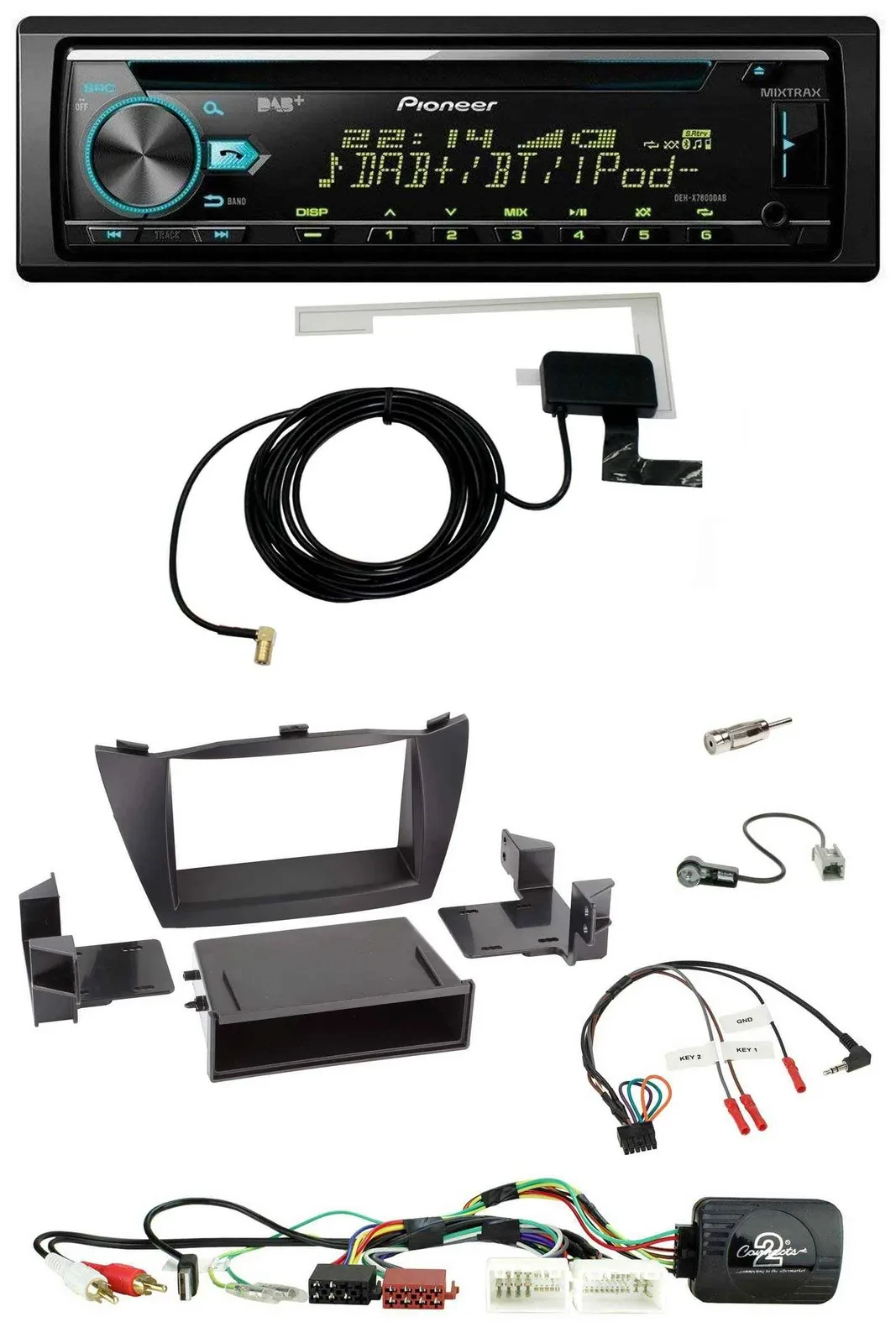 Pioneer MP3 Lenkrad CD USB DAB Autoradio für Hyundai Tucson 2010-2015