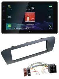 JVC DAB MP3 Bluetooth USB Autoradio für Renault Scenic (ab 09) - grau