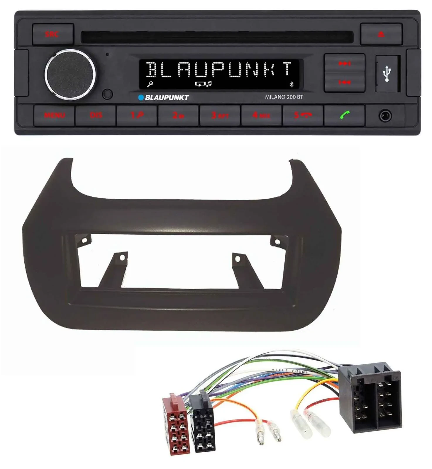 Blaupunkt MP3 USB CD Bluetooth AUX Autoradio für Citroen Nemo Fiat Fiorino Qubo