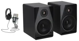 AKG PODCASTER ESSENTIALS Podcasting Recording Kit w/USB Mic+Headphones+Monitors