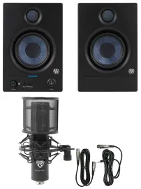 Pair Presonus Eris 4.5BT 2nd Gen 4.5" Studio Monitors w/Bluetooth+Recording Mic
