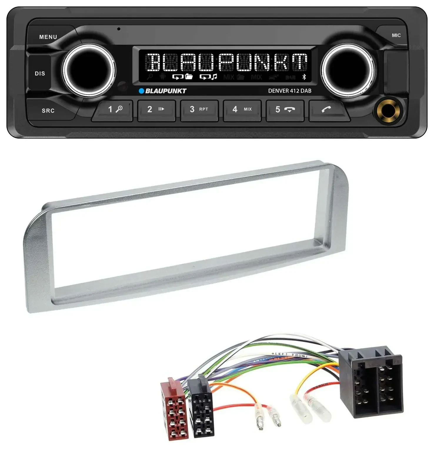 Blaupunkt Bluetooth DAB MP3 USB Autoradio für Alfa Romeo 147, GT - silbergrau