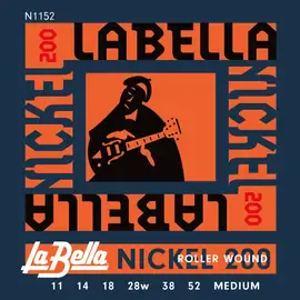 Струны для электрогитары La Bella N1152 Nickel 200 Roller Wound 11-52