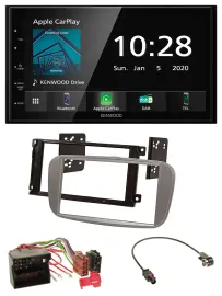 Kenwood Bluetooth MP3 DAB USB 2DIN Autoradio für Ford Mondeo 07-14 S-Max silber