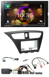 JVC DAB Lenkrad 2DIN Bluetooth USB Autoradio für Honda Civic ab 12 schwarz