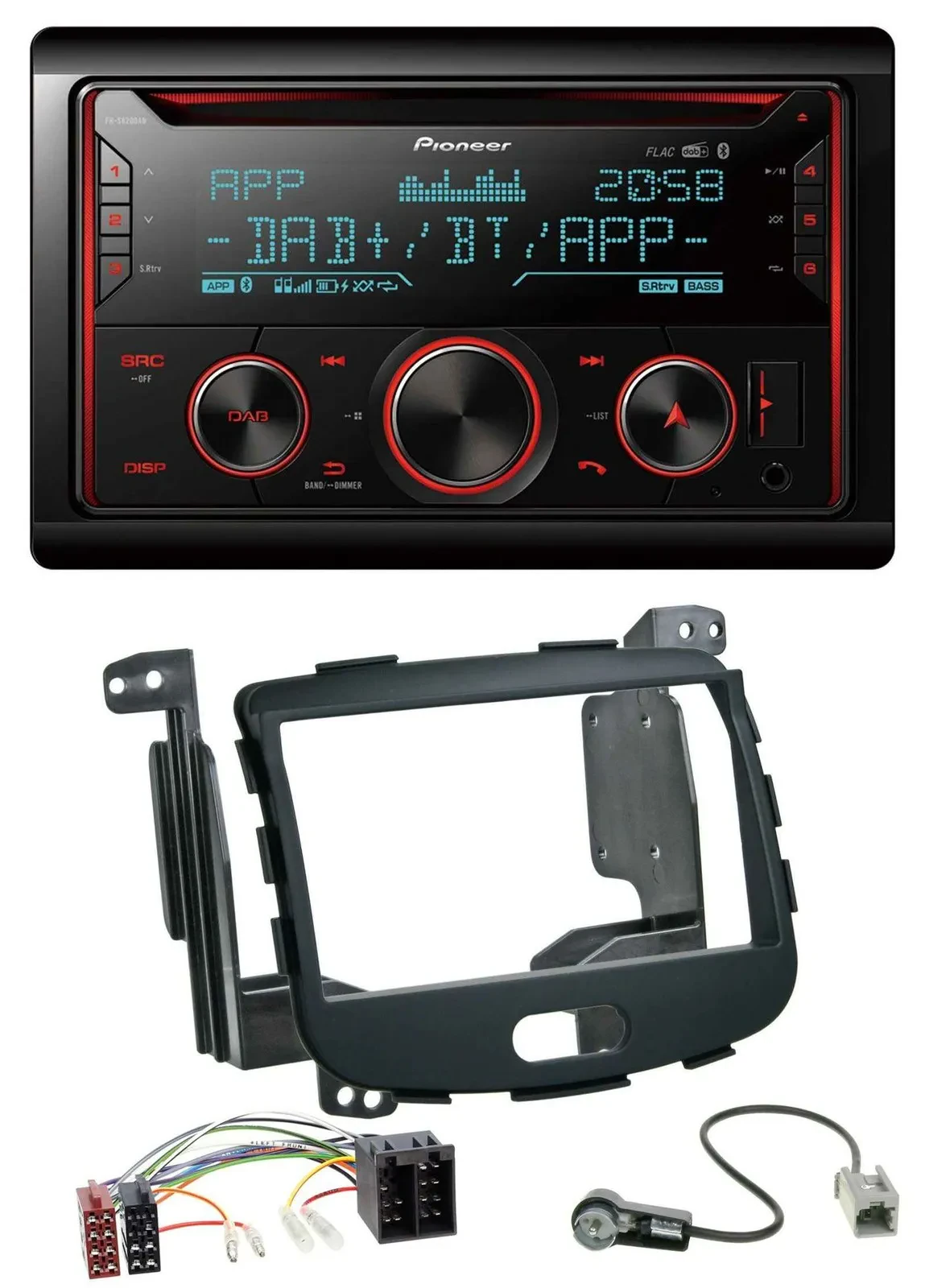 Автомагнитола Pioneer 2DIN DAB MP3 Bluetooth USB CD для Hyundai i10 (2008–2013)